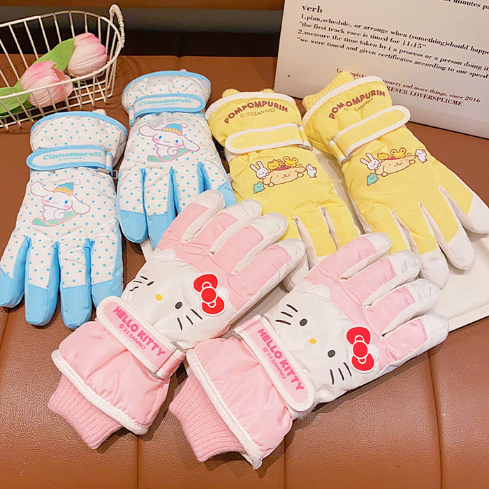 Wholesale Cartoon Windproof and Antifreeze Fleece-Lined Gloves