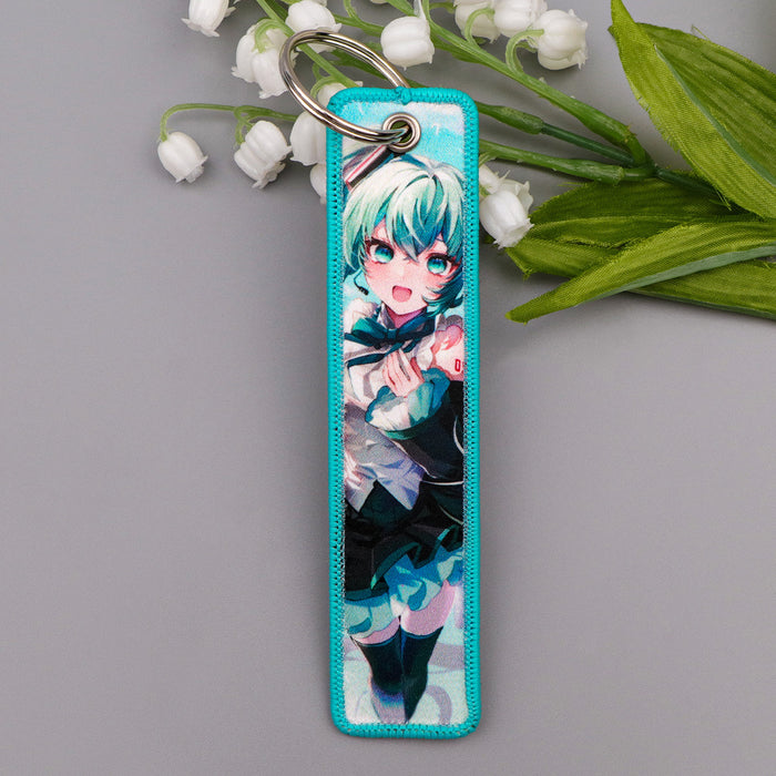 Wholesale Zinc Alloy Anime Keychain With Woven Strap Key Ring Stylish Car Key Accessory And Gift MOQ≥3