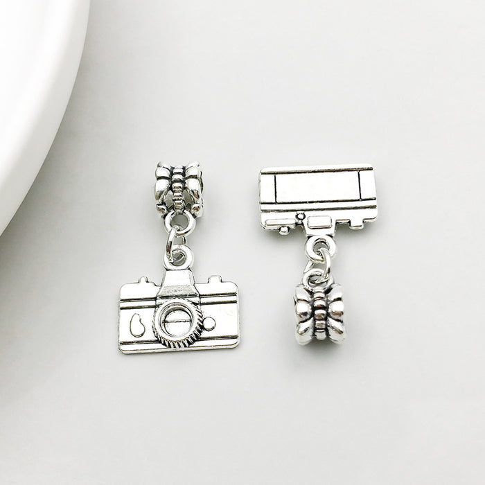 Wholesale Zinc alloy simulated maple leaf high-heeled shoe series large hole bead DIY beads pendant