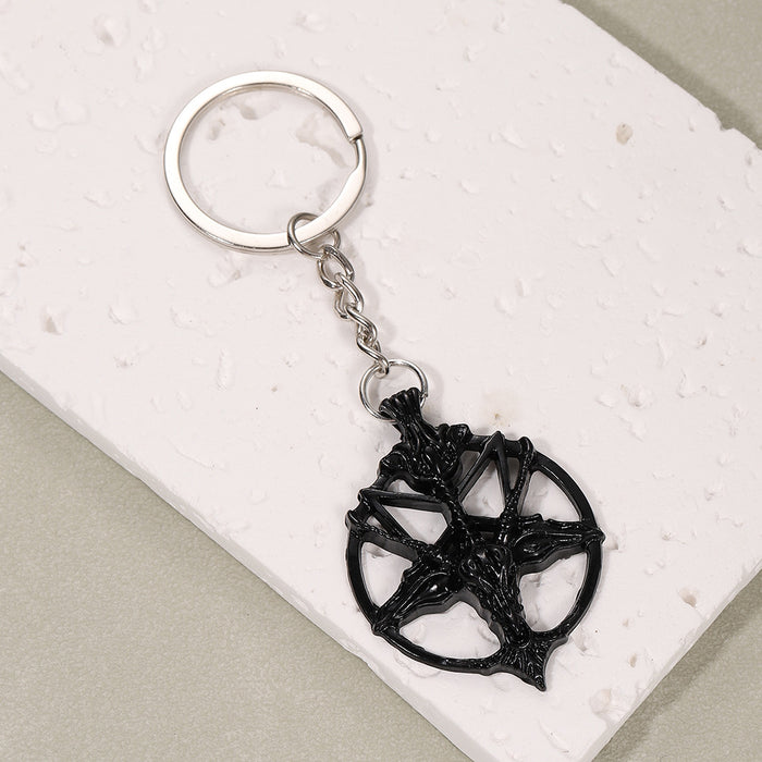 Wholesale Magic God Pan Skull Sheep Head Keychain Art Alloy Pendant