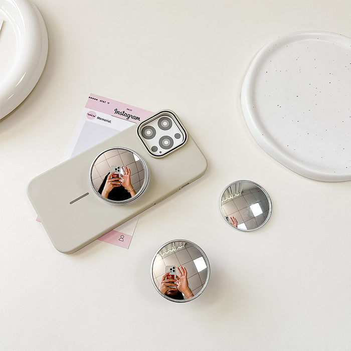 Wholesale Simple Plastic Makeup Mirror with Phone Stand