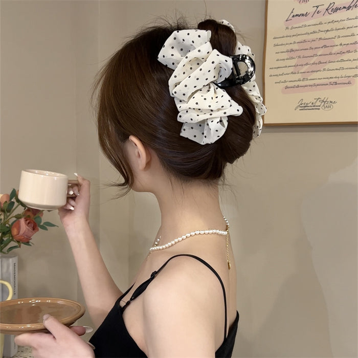 Wholesale Elegant large bow clip, high-end and exquisite hair clip, shark clip at the back of the head, meatball head