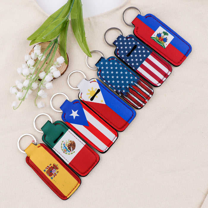 Wholesale Flag Pattern Keychains