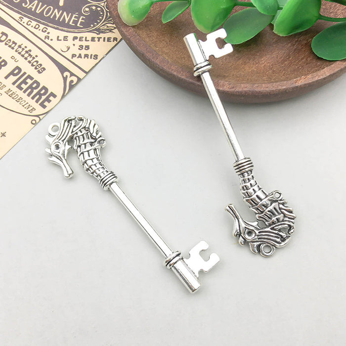 Wholesale Zinc alloy simulated key-shaped  DIY beads pendants