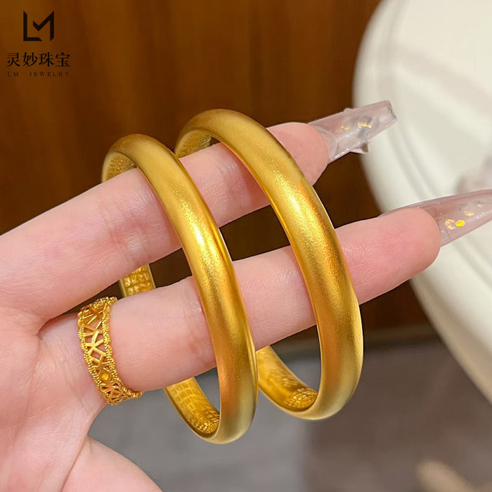 Wholesale Vintage Bracelet Solid Matte Solid Ring Open Bracelet