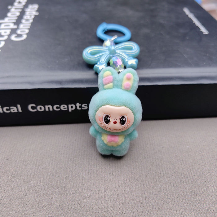 Wholesale Flocked Keychain Bag Bow Phone Ins Pendant Best Friend Gift Cute Plush Toy