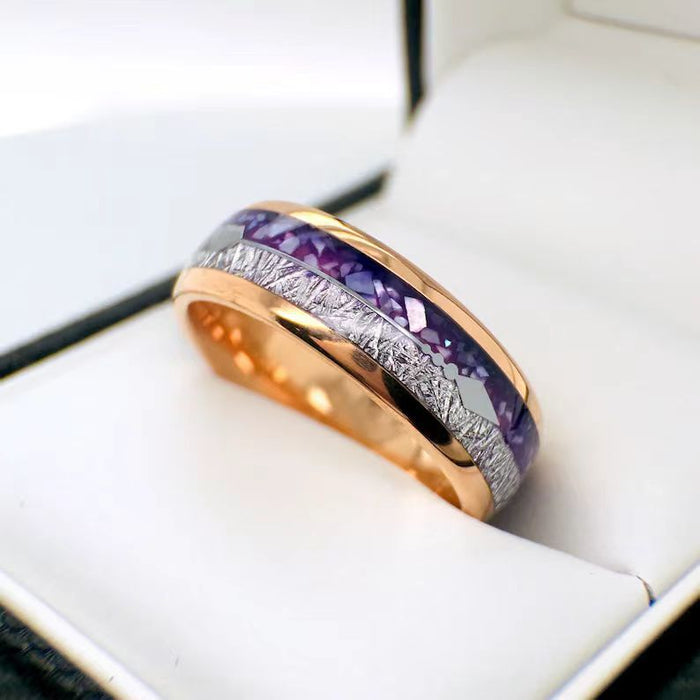 Wholesale Gradient Splicing Gold Ring