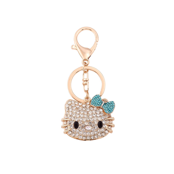 Wholesale cute cat Keychain  Bow Cartoon Cute Bag Pendant