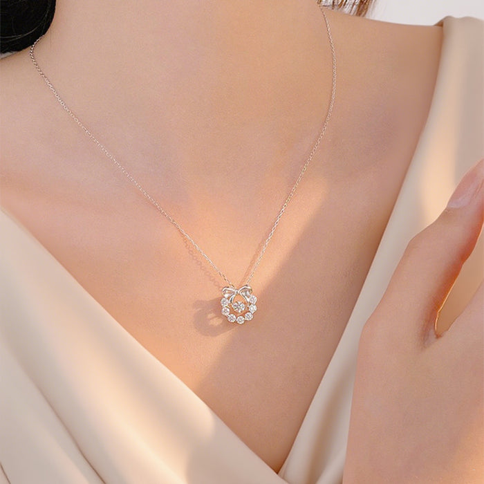 Wholesale 2pcs Luxury Versatile Heart Clavicle Chain