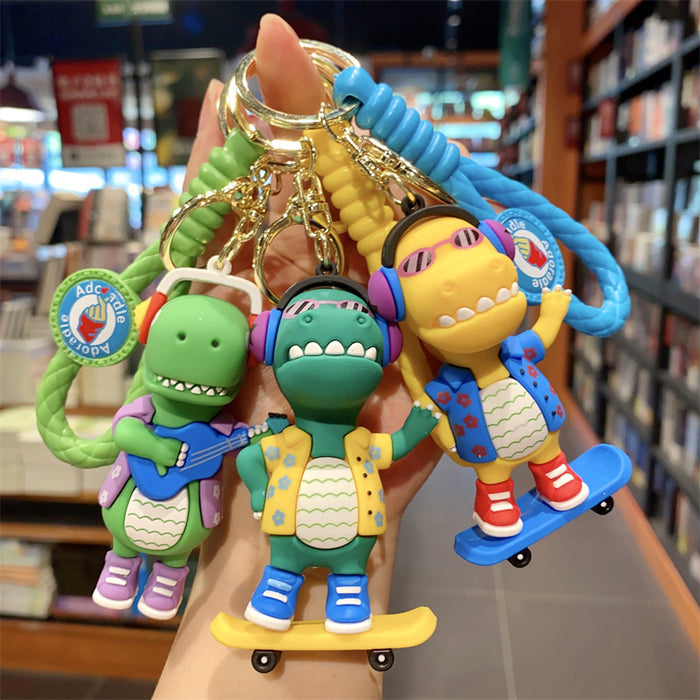 Wholesale Keychain music 3D silicone figurine pendant car ornament