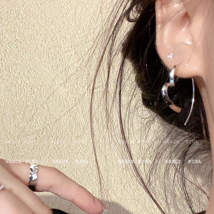 Wholesale Love exaggerated large earrings with simple design