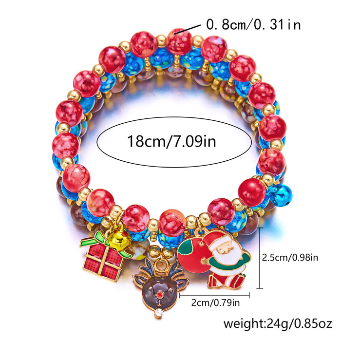 Wholesale Christmas Color Beaded Bracelet suit Christmas Tree  Christmas Gift Box All-match Design Bracelet