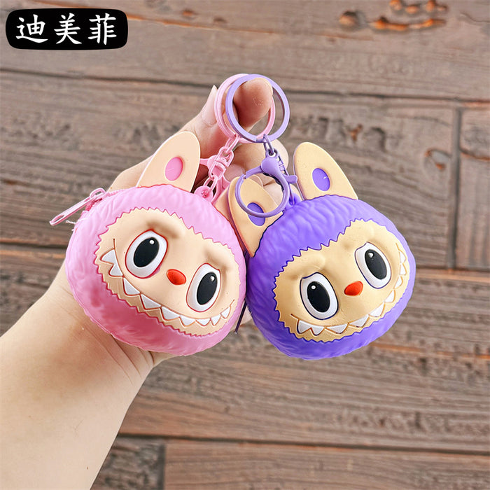 Wholesale Cute Coin Purse Keychain Cartoon Doll Keychain Couple Student Bag Claw Machine Small Pendant