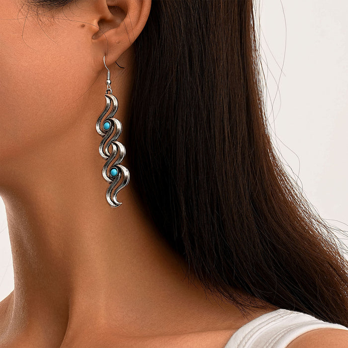 Wholesale Fashionable earrings, retro and personalized turquoise earrings, earrings and accessories