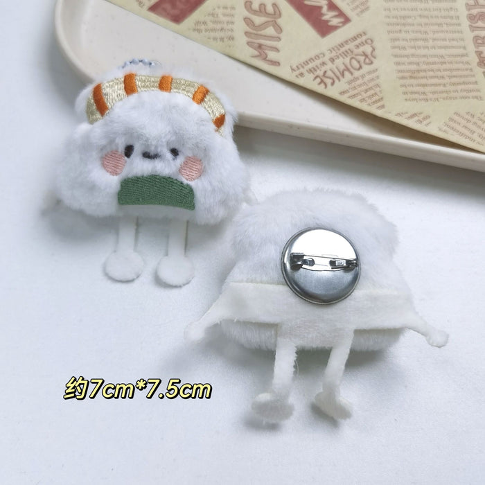 Wholesale Cute Cartoon Plush Doll Dumplings,  Buns,  Sushi Keychain Pendant,  Bag Pendant,  Gourmet Doll Pendant