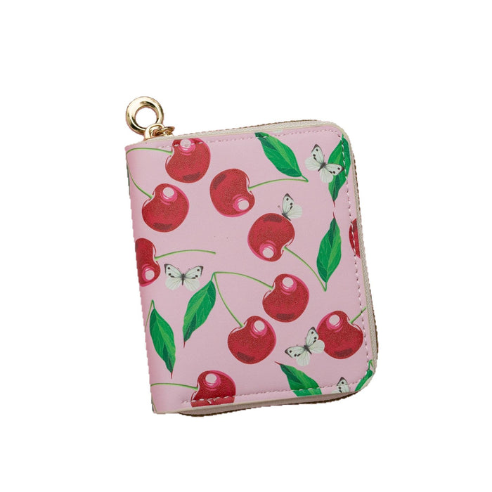 Wholesale Fruit Print Pu Coin Purse Cute Card Holder Wallet For Kids Fashion Accessory Boutique