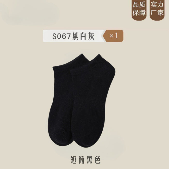 Wholesale Black, white, gray socks, cotton socks, long stockings, breathable, sweat absorbing, men's and women's solid colors