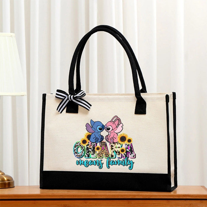Wholesale  Cartoon Canvas Bag Convenient Handbag Tote Bag  Commuting