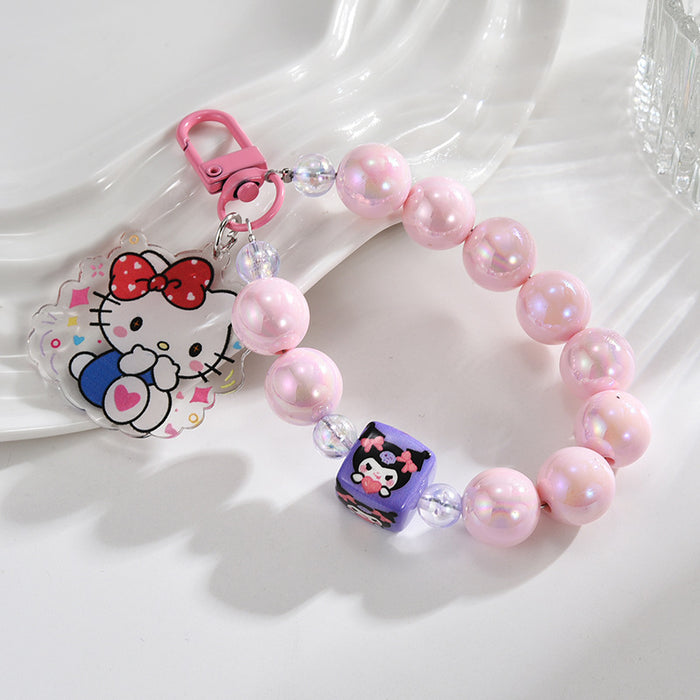 Wholesale DIY Rabbit and Bear Beaded Keychains
