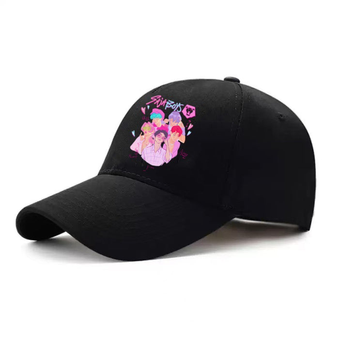 Wholesale Kpop style colorful baseball cap outdoor original design cotton polyester hat