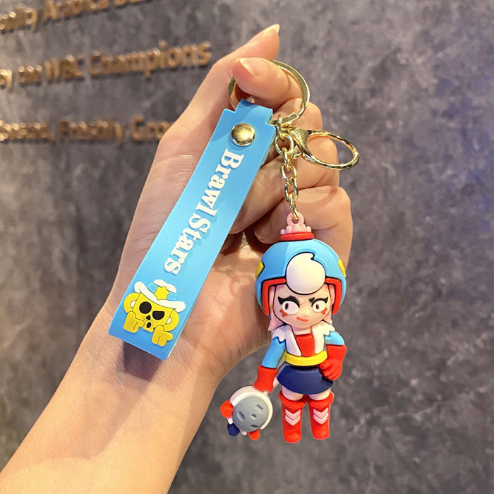 Wholesale  cartoon pvc doll car key chain Cute Keychain