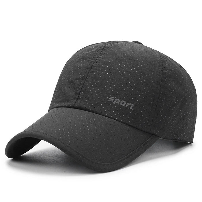 Wholesale Lightweight and quick drying perforated duckbill cap for outdoor sun protection, casual fishing cap, baseball cap