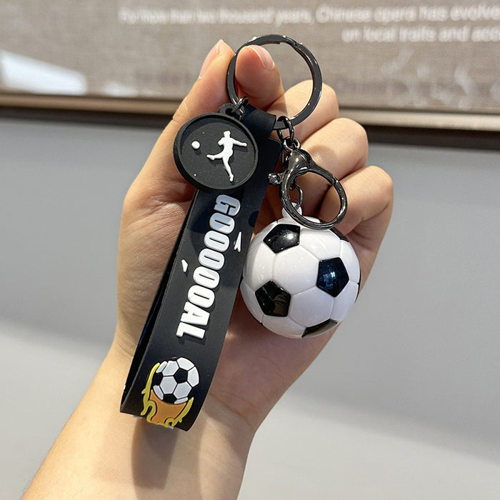 Wholesale Simulated Mini Football Keychain Football Match Souvenir Gift Acrylic Backpack Pendant