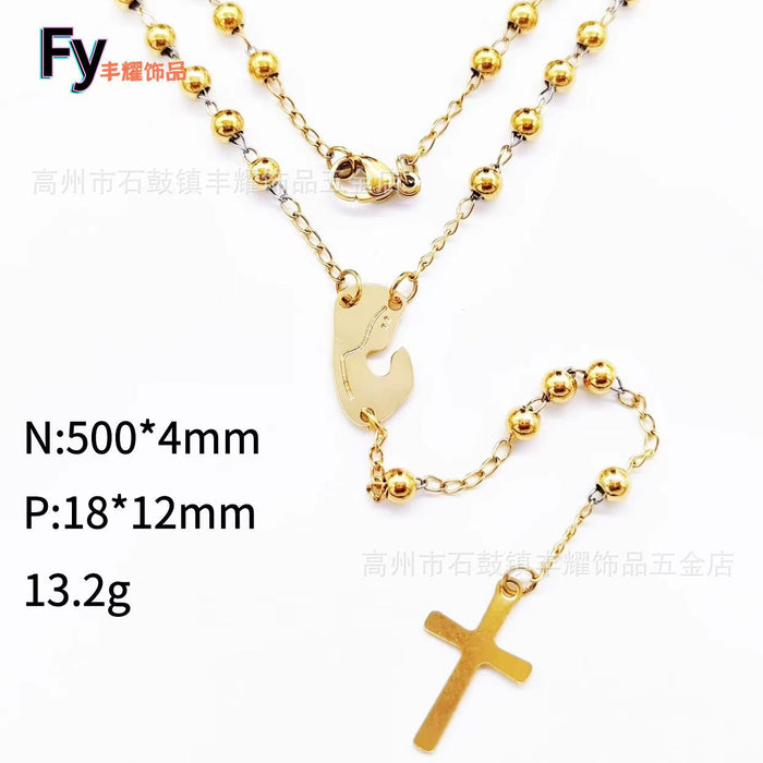 Wholesale Gold collarbone chain stainless steel cross necklace