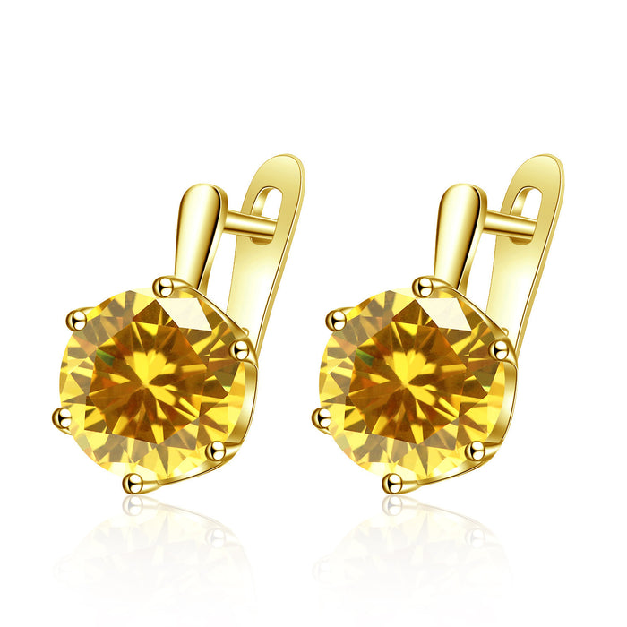 Wholesale Trendy Crown Earrings Copper Electroplated Jewelry Accessory for Resale