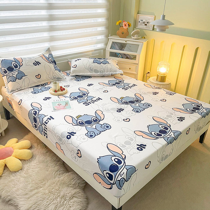 Wholesale A-level Cloud Washed Cotton Cute Cartoon Girl Heart Dormitory Bed Sheets JDC-SEE-AiErMei006