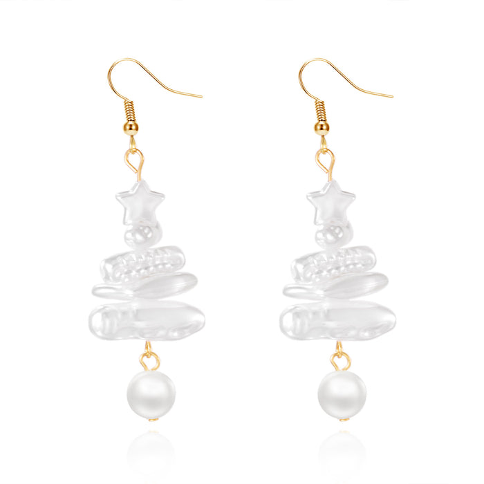 Wholesale Christmas tree star earrings Christmas party gift