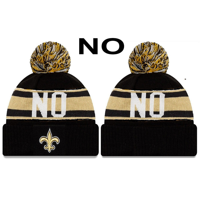 Wholesale 20pcs Wool Hat Winter Warm Wool Hat Turn-up  Embroidered Letters Rugby Hat