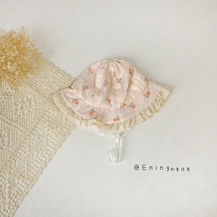 Wholesale Baby fisherman hat sun hat lace breathable thin design sun protection