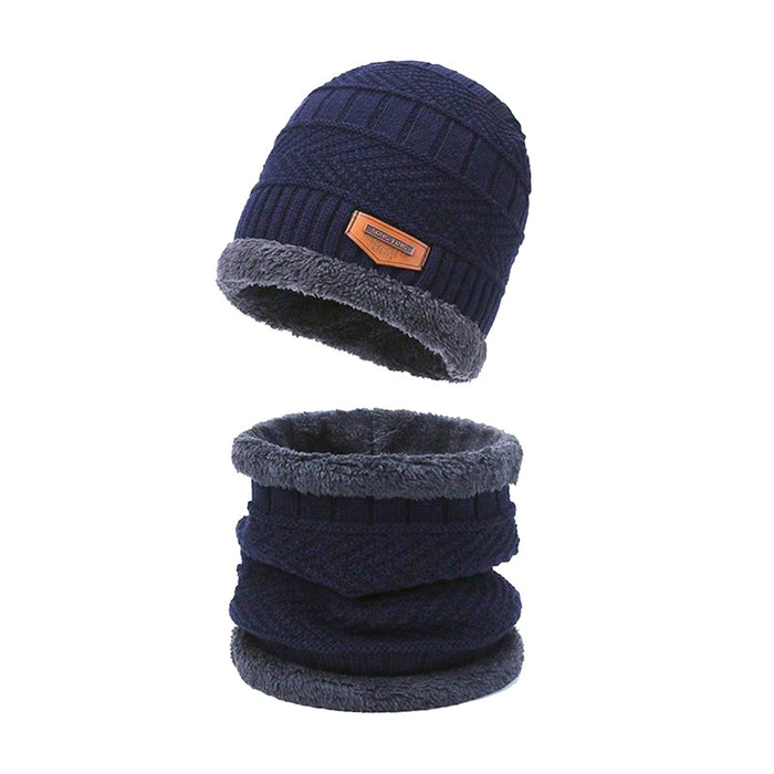 Wholesale Winter Hat  Warm Fleece-Lined Cotton Hat Set