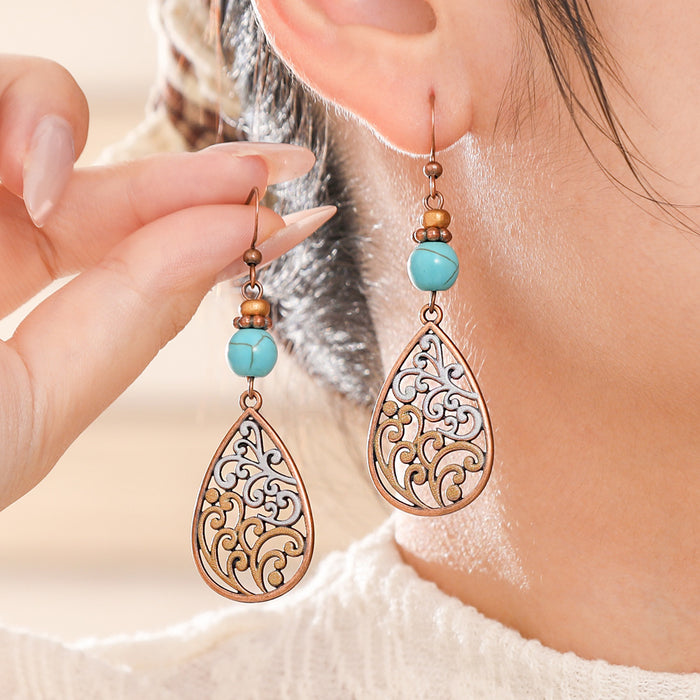Wholesale Bohemian Retro Tassel Earrings Ethnic Style Zinc Alloy Gift MOQ≥2