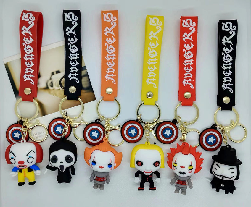 Wholesale New Creative Cartoon  Clown Keychain Pendant Bag Car Keychain Accessories Gift