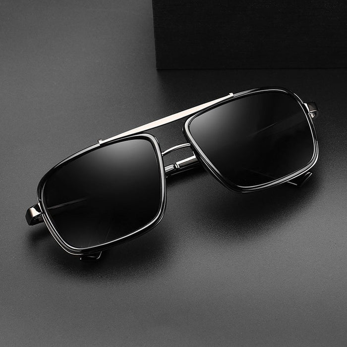 Wholesale Sunglasses Fashion Driving Glasses Retro Thick Edge Double Beam Metal Punk Sunglasses