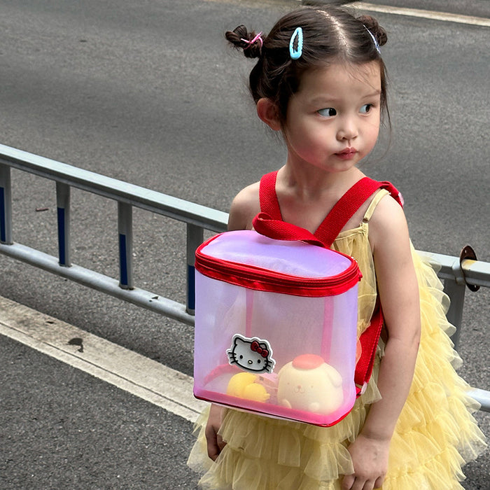 Wholesale Transparent backpack cartoon anime handheld for kindergarten babies
