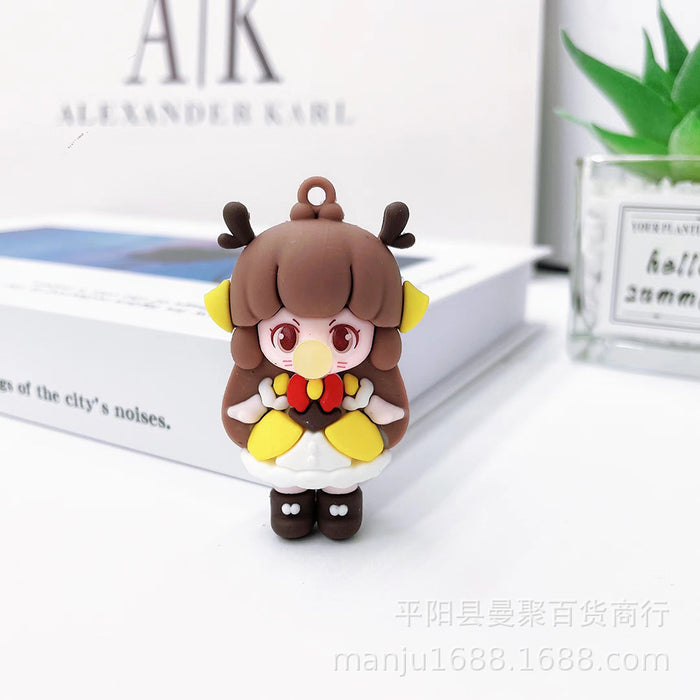 Wholesale  Bubble Blowing Girl Keychain Pendant Bubble  Keychain Bubble Blowing Girl Blind Box Bubble Girl