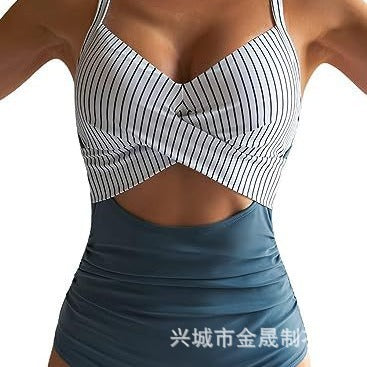 Wholesale Jumpsuit sexy women's swimsuit backless tight cross tie bikini