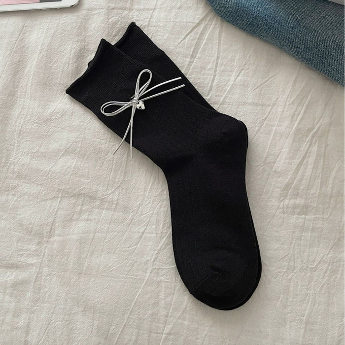 Wholesale Love pendant bow socks pile socks