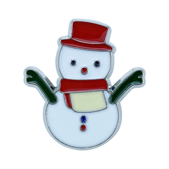 Wholesale Christmas Santa Reindeer Snowman Alloy Brooch Pin Chic Holiday Fashion Accessory MOQ≥2