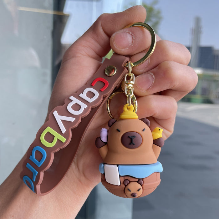 Wholesale Cute cross dressing keychain cartoon figurine pendant couple backpack hanging accessories car keychain wholesale