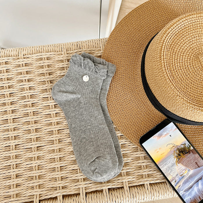 Wholesale Socks, bubble lace, ribbed, shell glitter, short tube, combed cotton