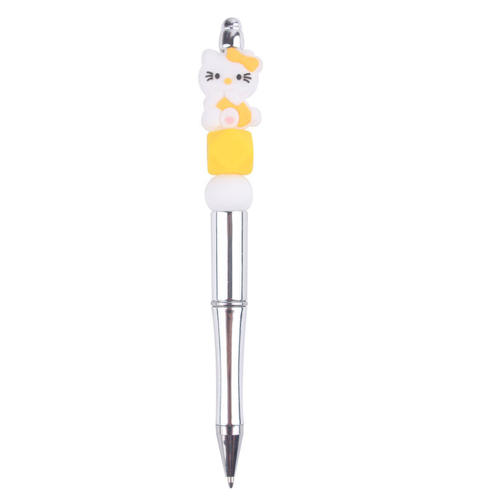 Wholesale Cartoon Silicone Plastic Bead Pen JDC-PN-GuangTian009