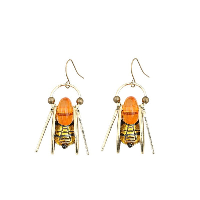 Wholesale Retro Animal Bee Long Alloy Earrings