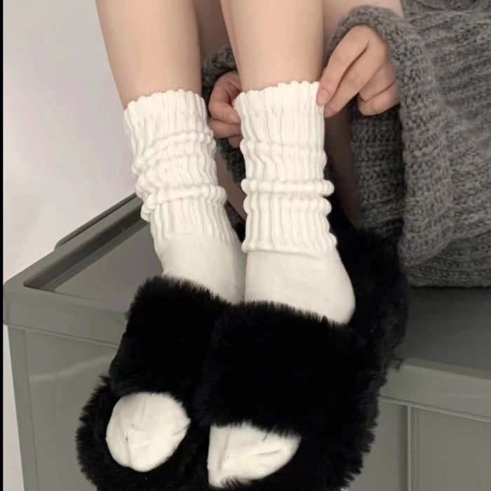 Wholesale Personalized solid color pile socks, versatile tube socks, JK socks