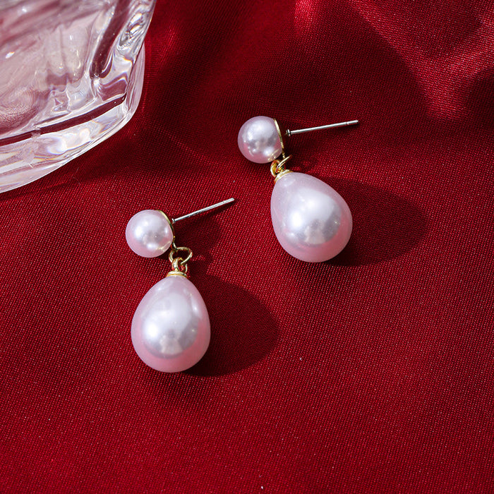 Wholesale Advanced design, pearl earrings, temperament, silver needle earrings