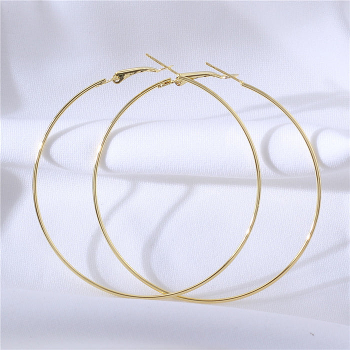 Wholesale Earrings with simple, fashionable, retro, and exaggerated large round earrings