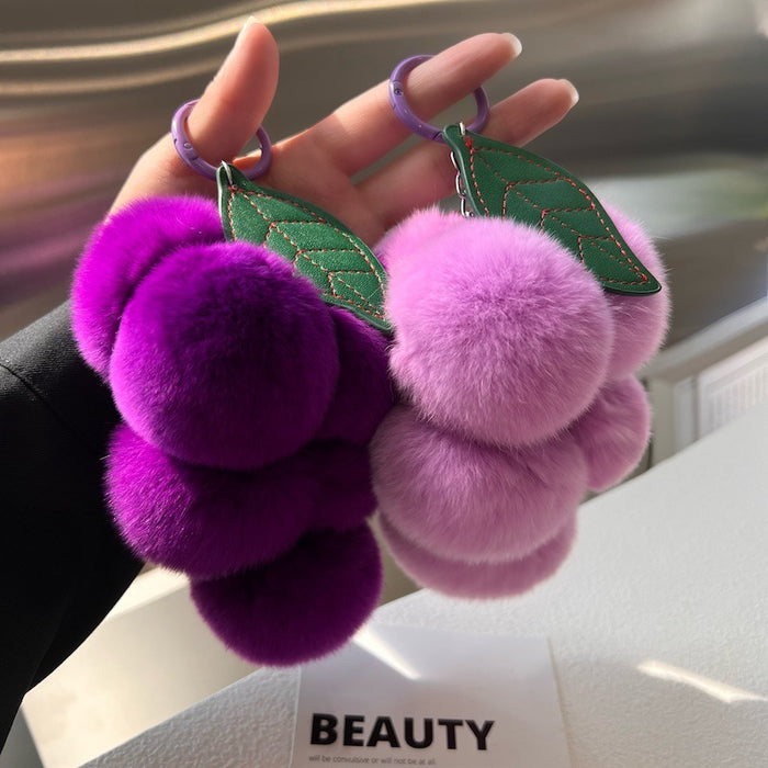 Wholesale Car keychain pendant plush ball bag decoration